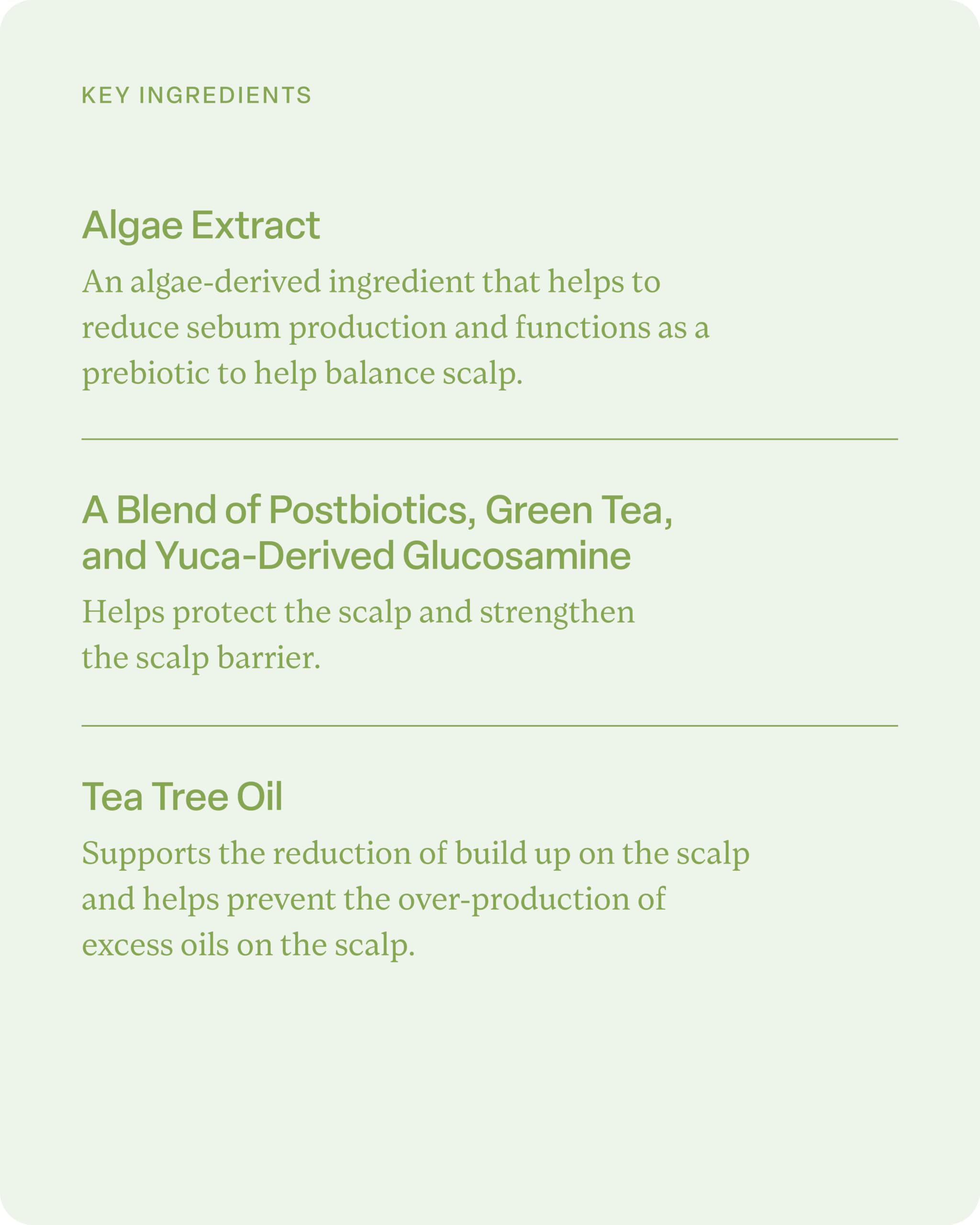 Divi Hydrating Shampoo ingredients like algae and green tea shown on packaging.
