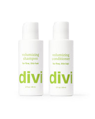 Divi Mini Volumizing Conditioner bottle highlighting weightless hydration.