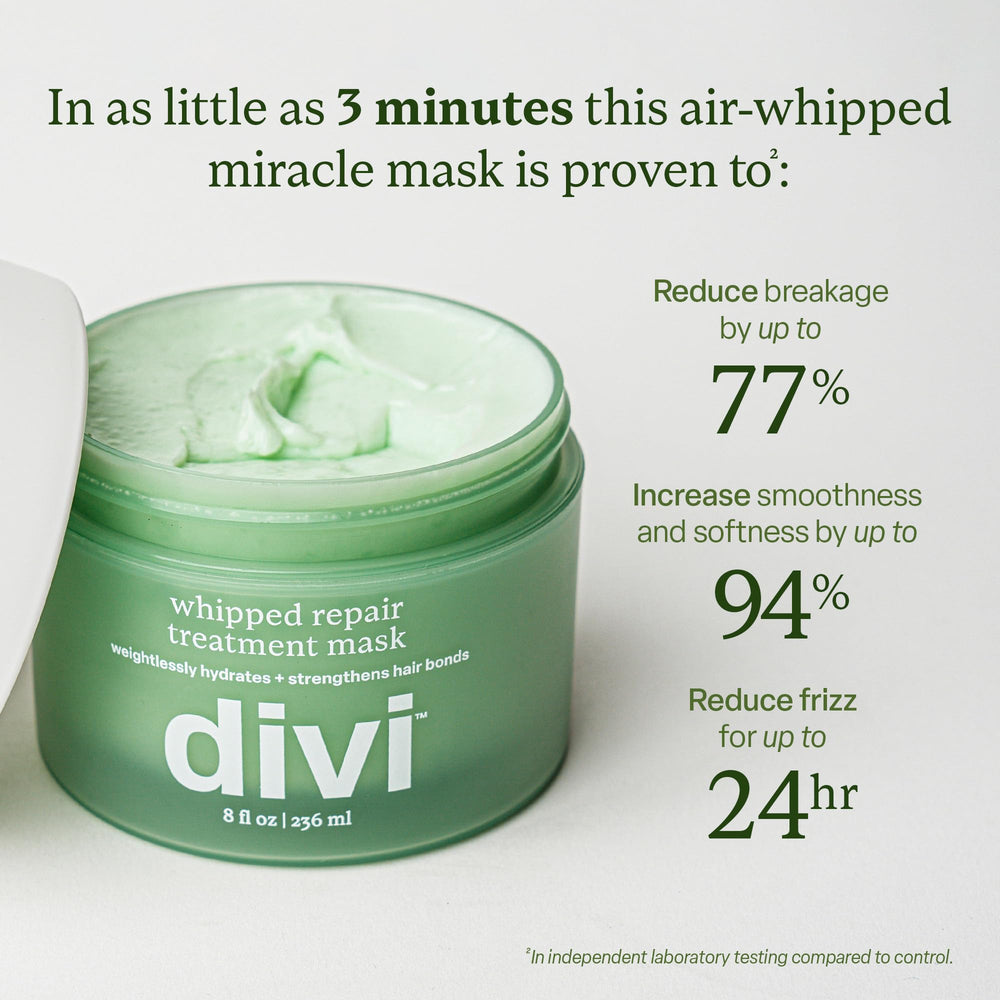 Divi Routine scene applying shampoo and mask for refreshed hair