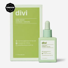 Divi Scalp Serum dispense pump in action for easy scalp application