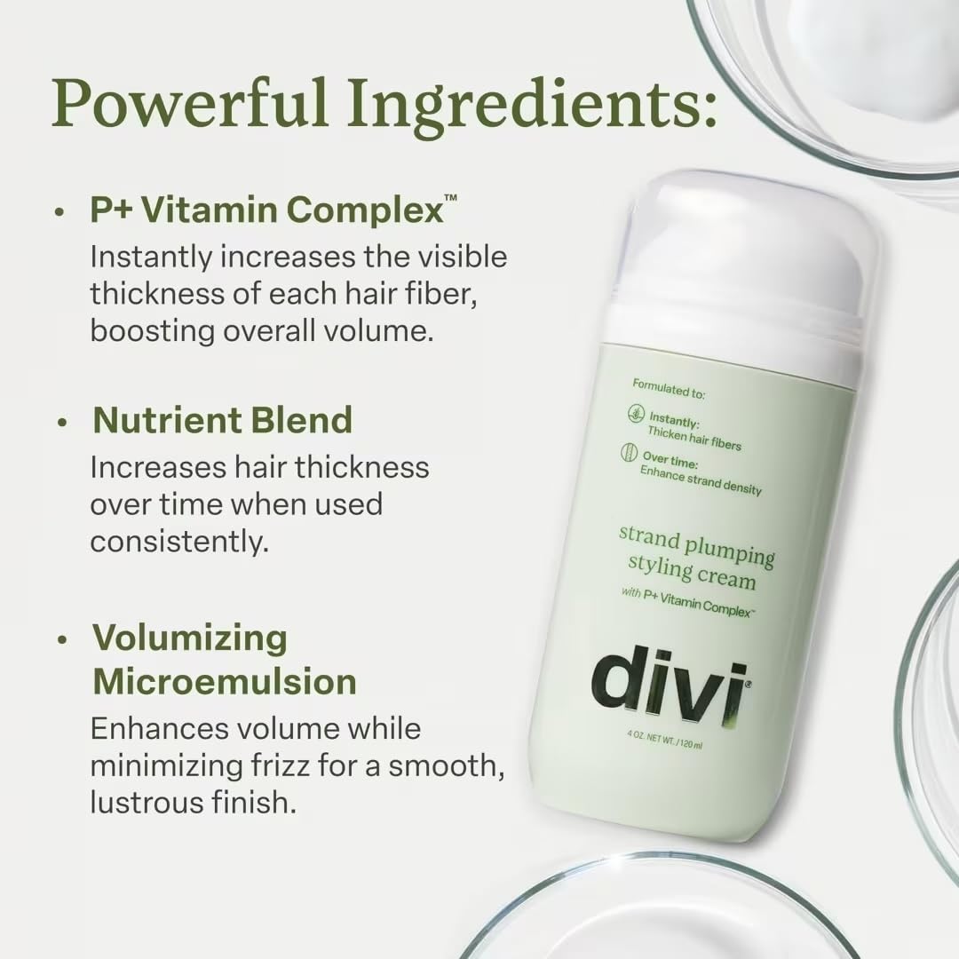 Divi Strand Styling Cream on flat hair provides instant lift and texture.