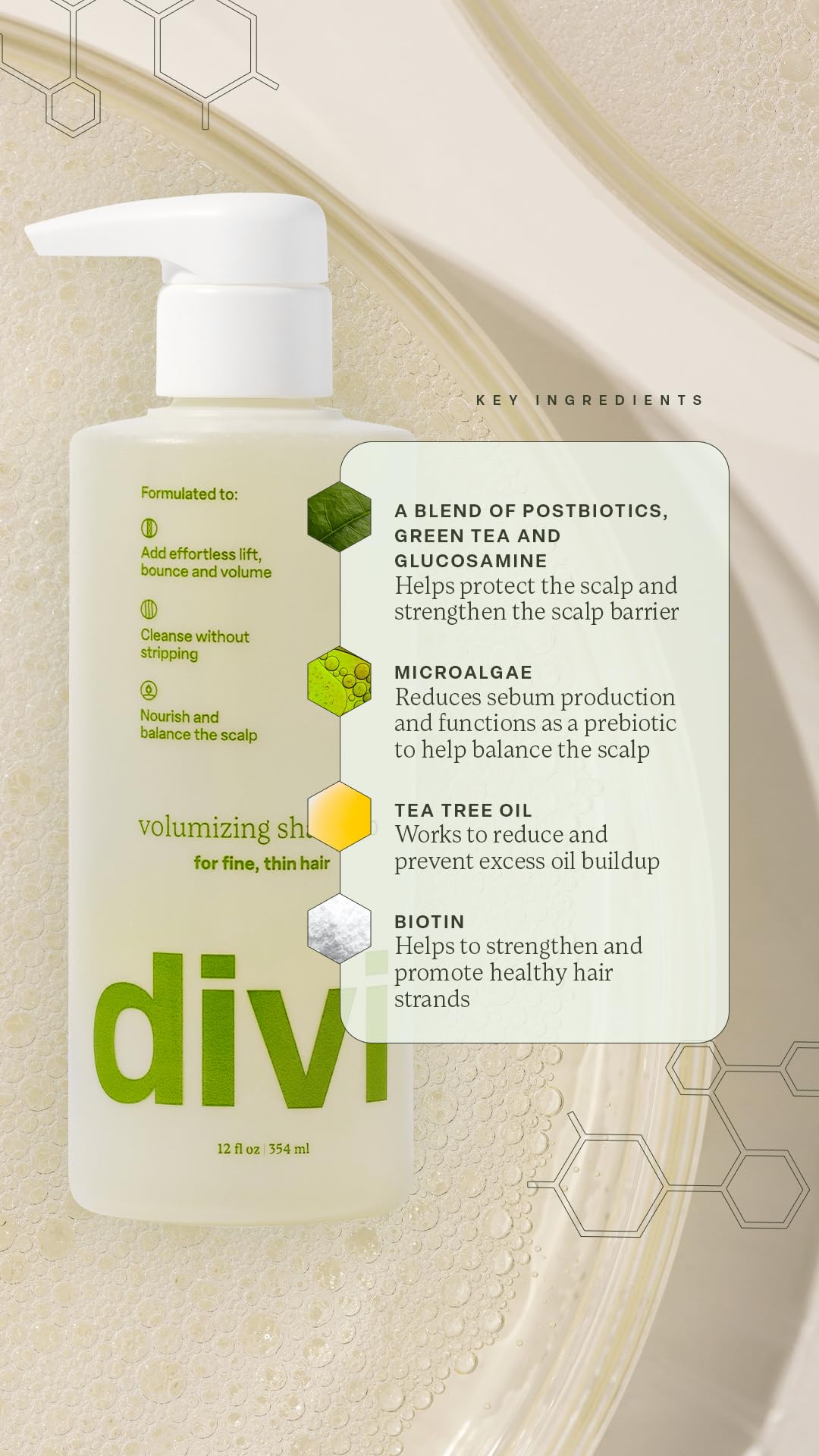 Divi Volumizing Duo Pack showing shampoo and conditioner for fuller hair