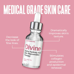 Applying Divine Derriere glycolic peel on face for exfoliation