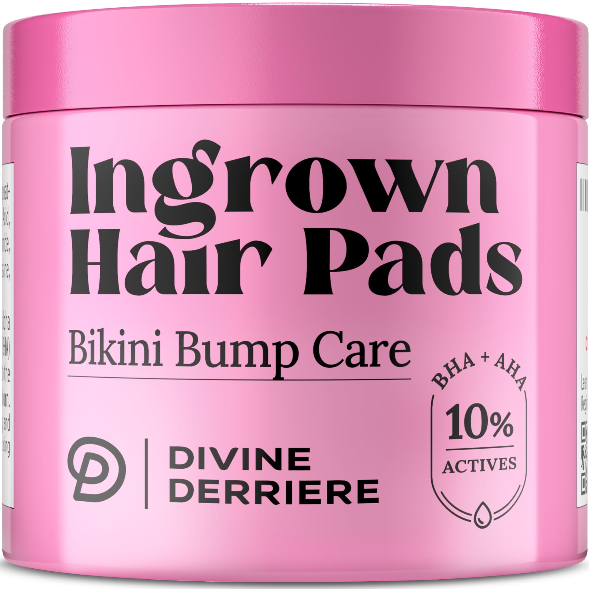 Divine Derriere Smoothing Solution pads packaging for easy post-shaving use