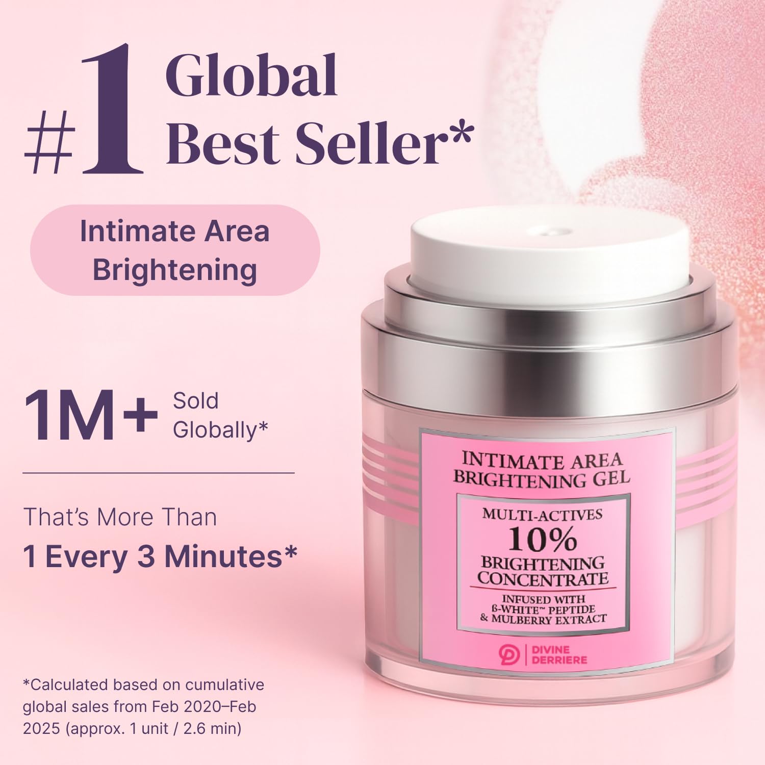 Divine Derriere mulberry extract visual emphasizes natural brightening ingredients.