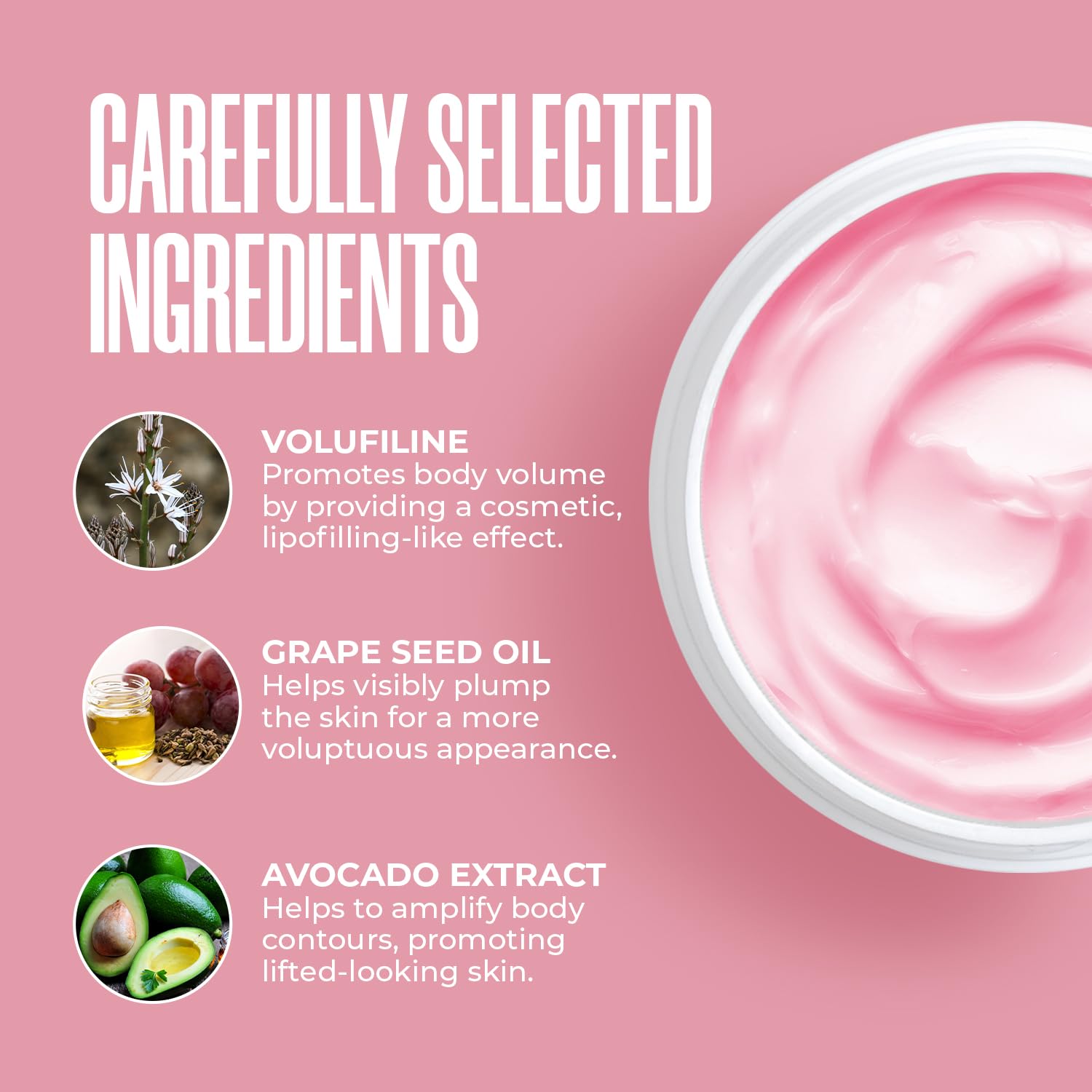 Divine Derriere Perky Body Cream application shows quick absorption and smooth spread.
