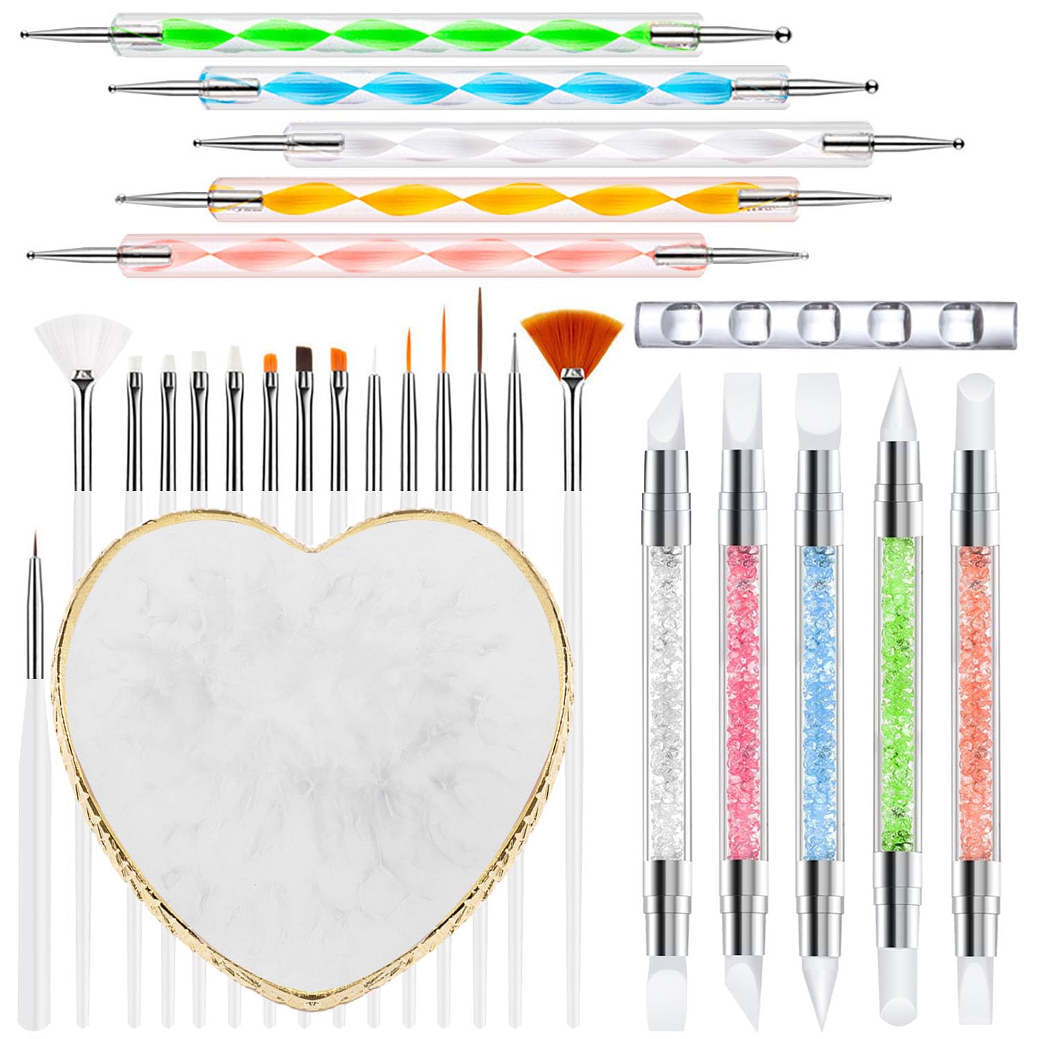 DIYCICO nail art brush set with 15 brushes for precise designs and smooth color