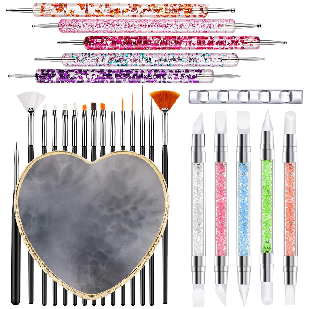 DIYCICO nail art brushes collection enables precision for intricate lines and details.