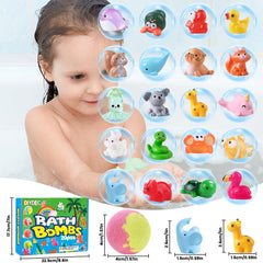 DIYDEC dual-color bath bombs creating vibrant bubbles and fragrance