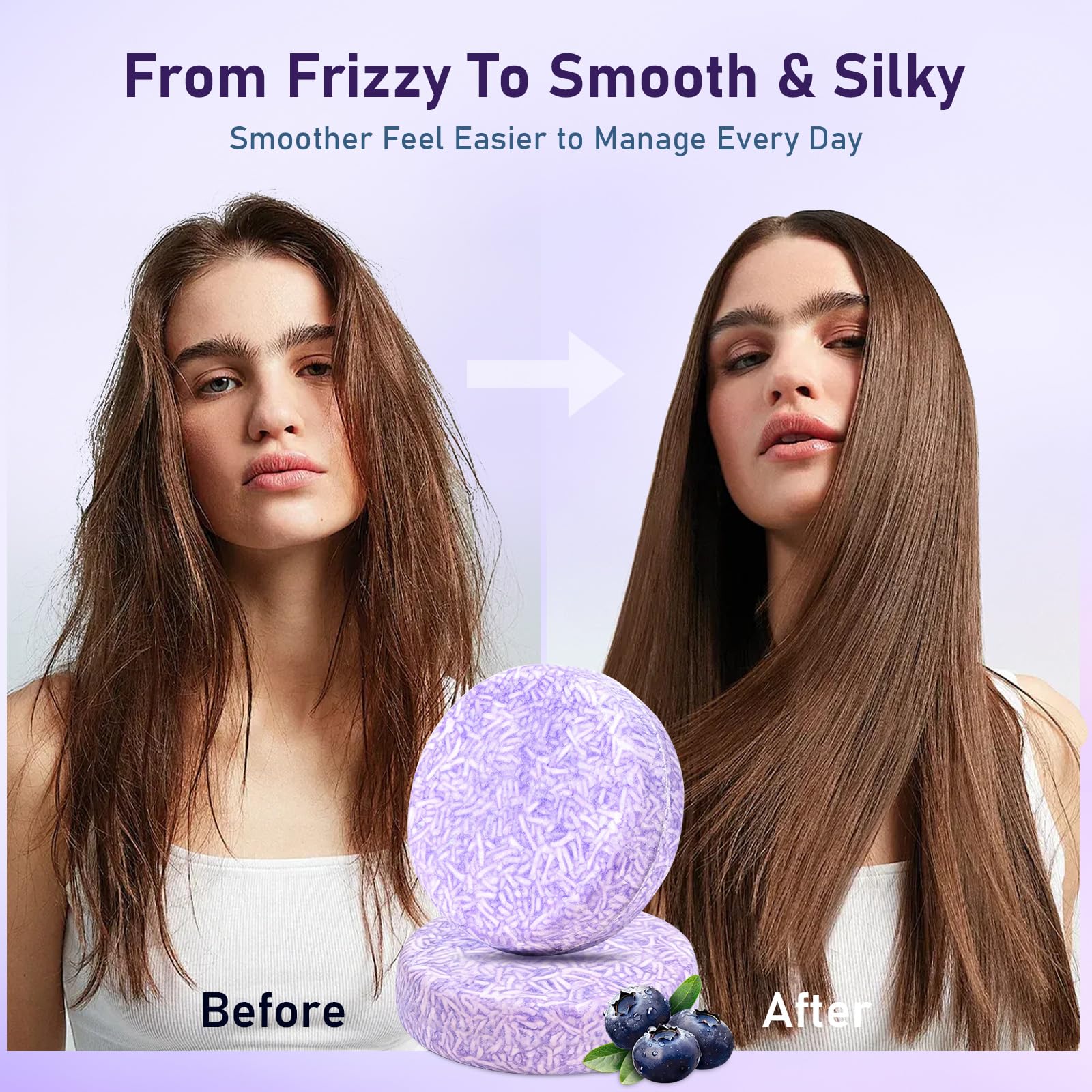 Dkwouzxsp blueberry shampoo bars close-up highlighting blueberry extract for hydration.