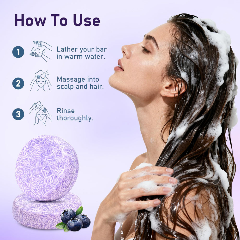 Dkwouzxsp blueberry shampoo bar travel case for on the go care.