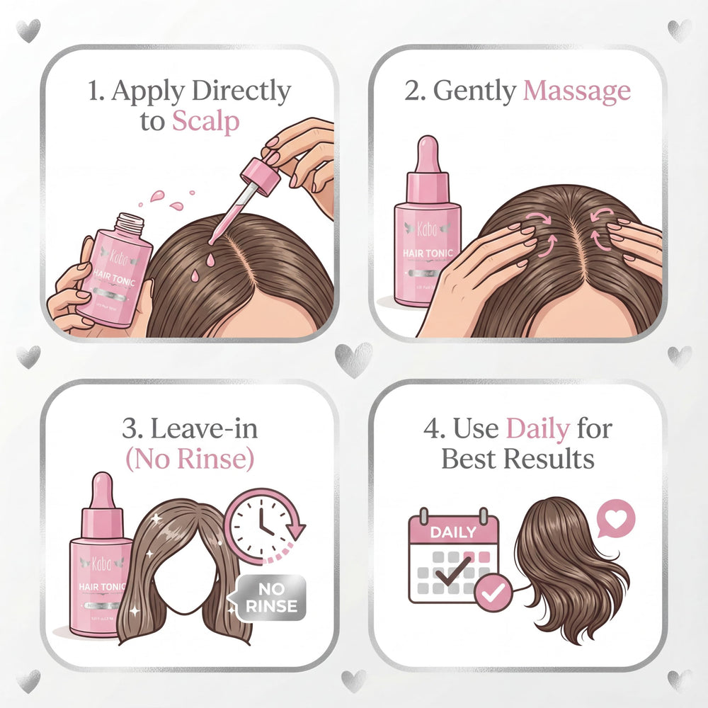 D'Luchi Kaba hair-growth-oil scalp-massage demonstrates relaxing routine