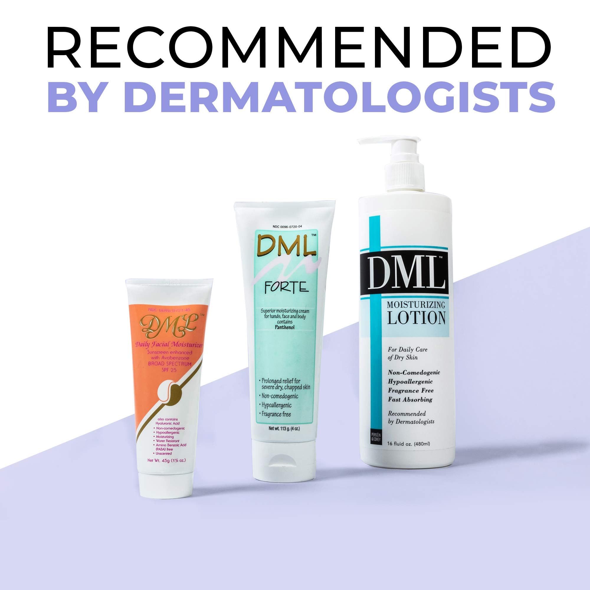 DML Daily Facial Moisturizer SPF 25 in use demonstrates quick absorption.