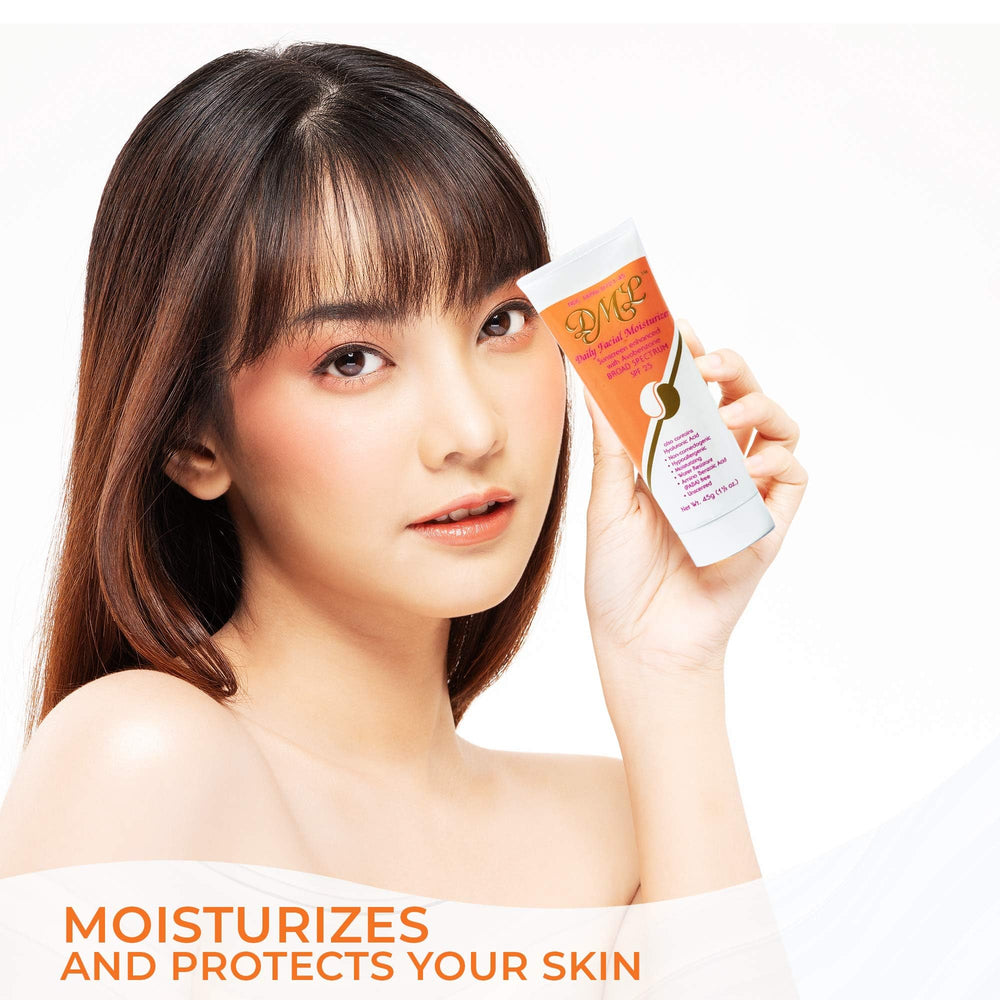 DML Daily Facial Moisturizer SPF 25 travel size fits daily routines.