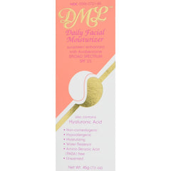 DML Facial Moisturizer SPF 25 bottle for daily hydration and sun protection.