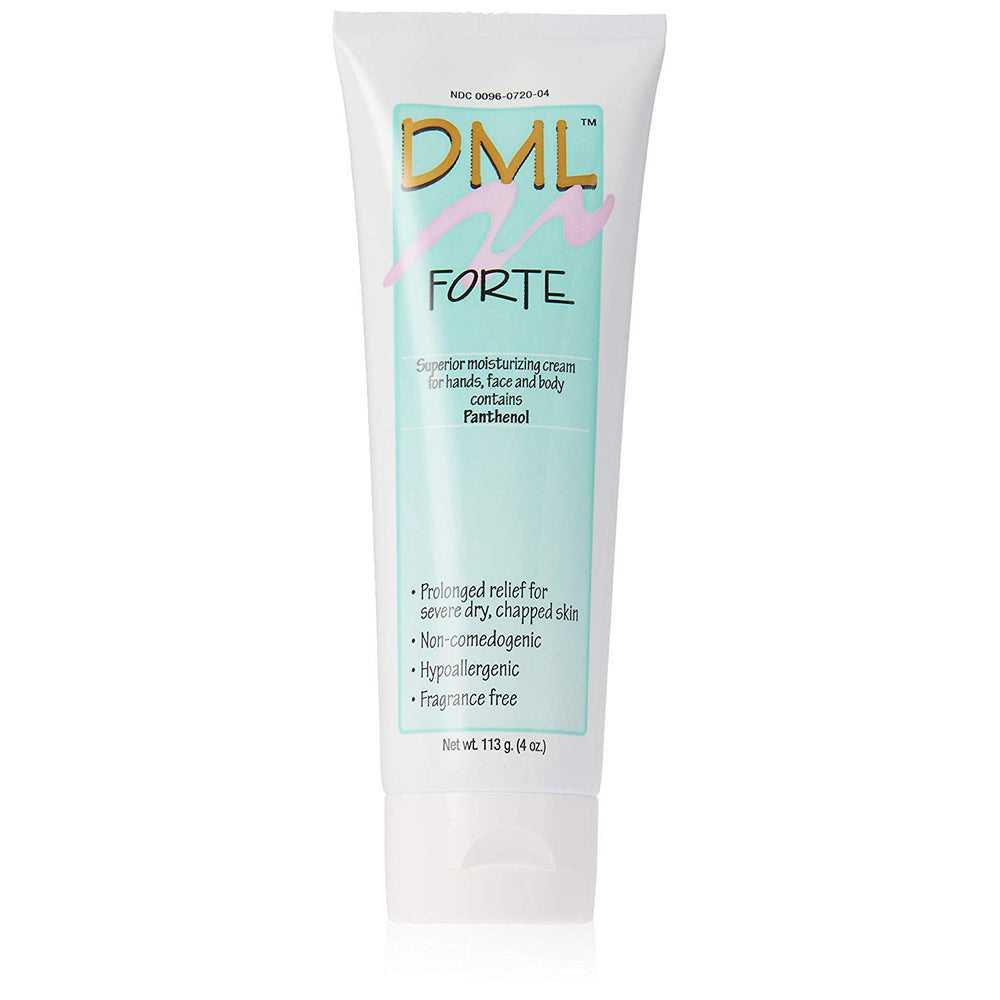 DML Forte Cream 4 oz pack of 6, panthenol moisturizer for soft, smooth skin.