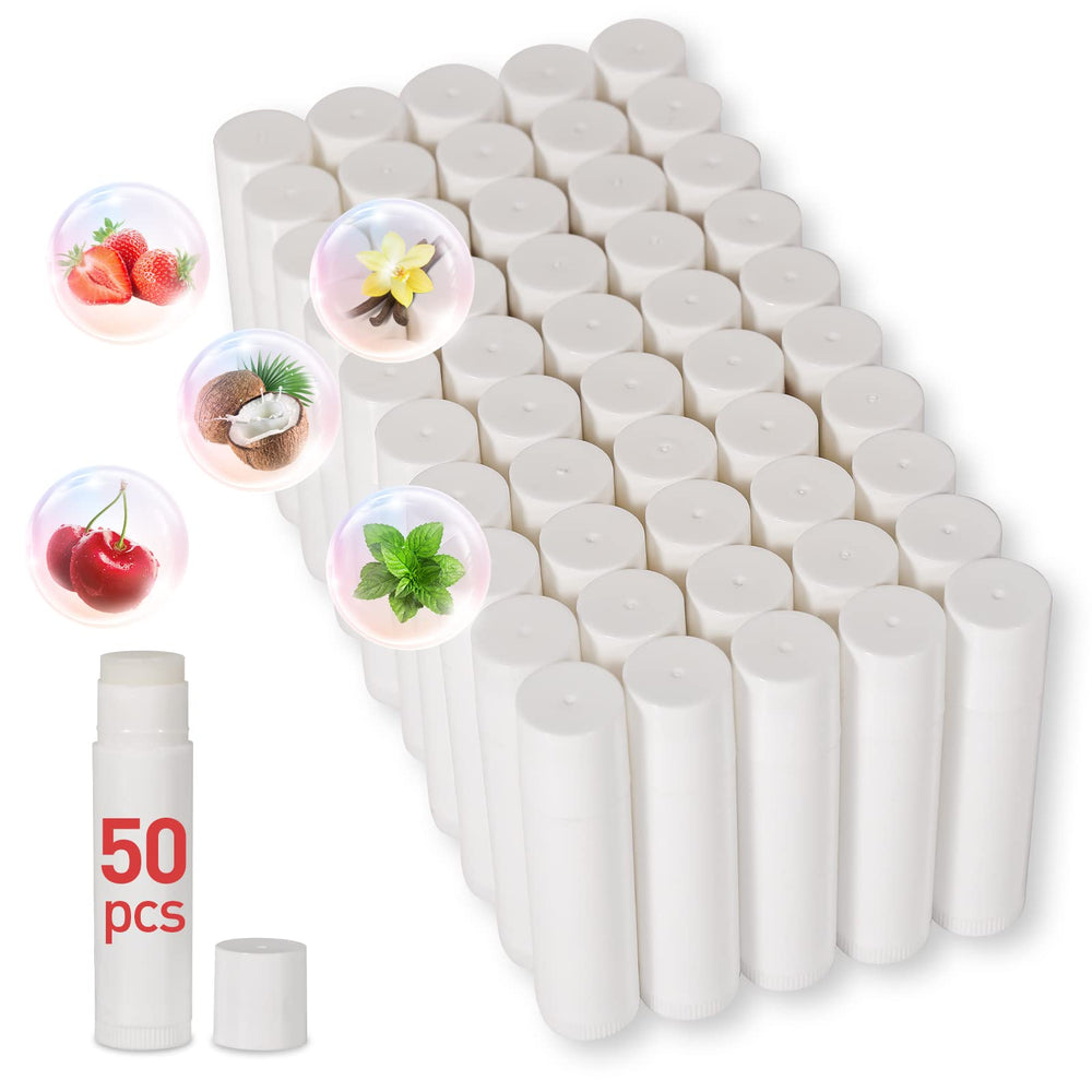 DMSKY lip balm 50 pack blank tubes ready for customization and gifting