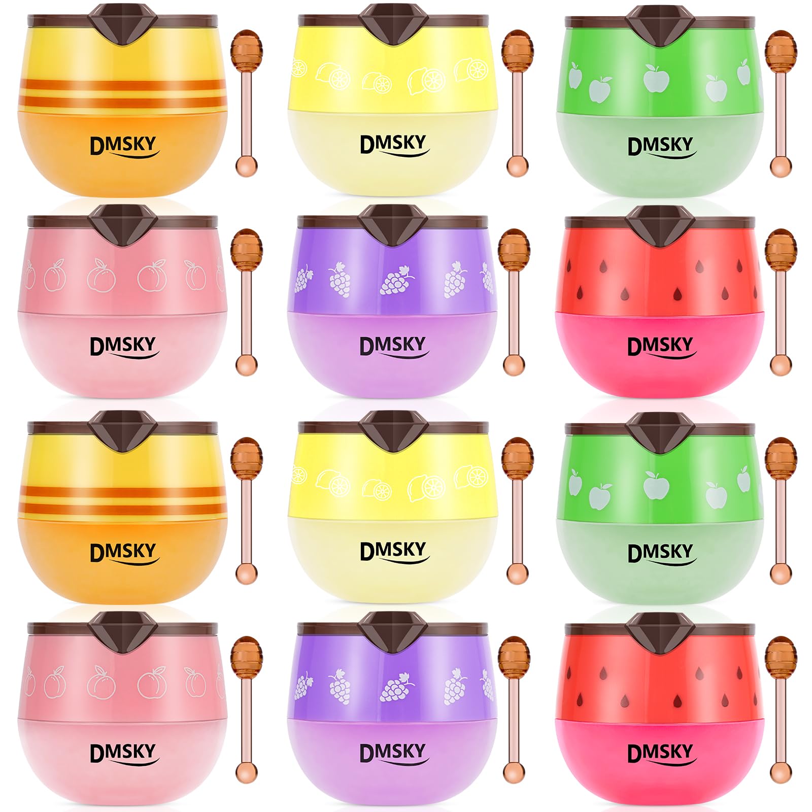 DMSKY bee lip mask honey pot close-up showing rich overnight hydration for dry lips