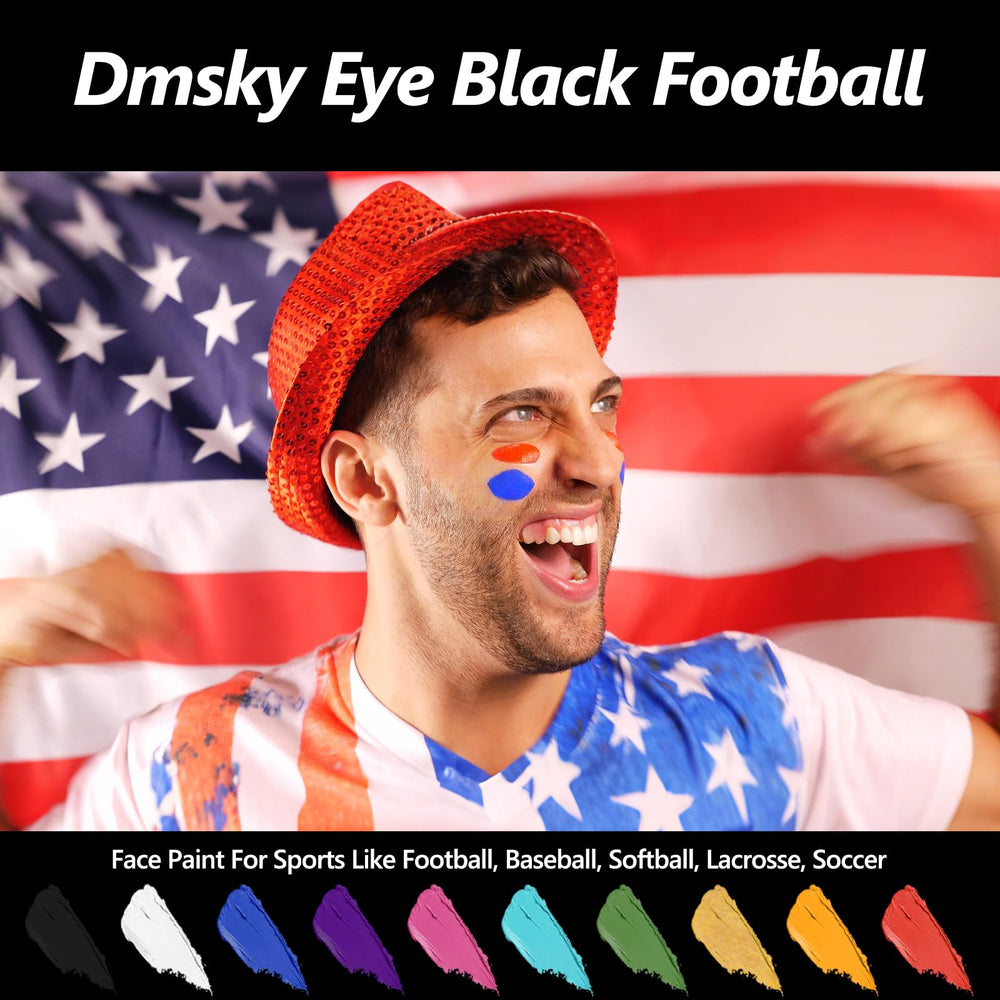 Dmsky eye-black sticks are gift-ready for athletes and fans.