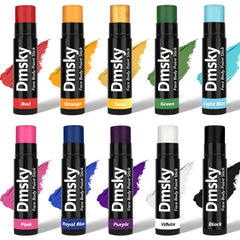 Dmsky eye-black sticks with a rotation design for easy reapplication.