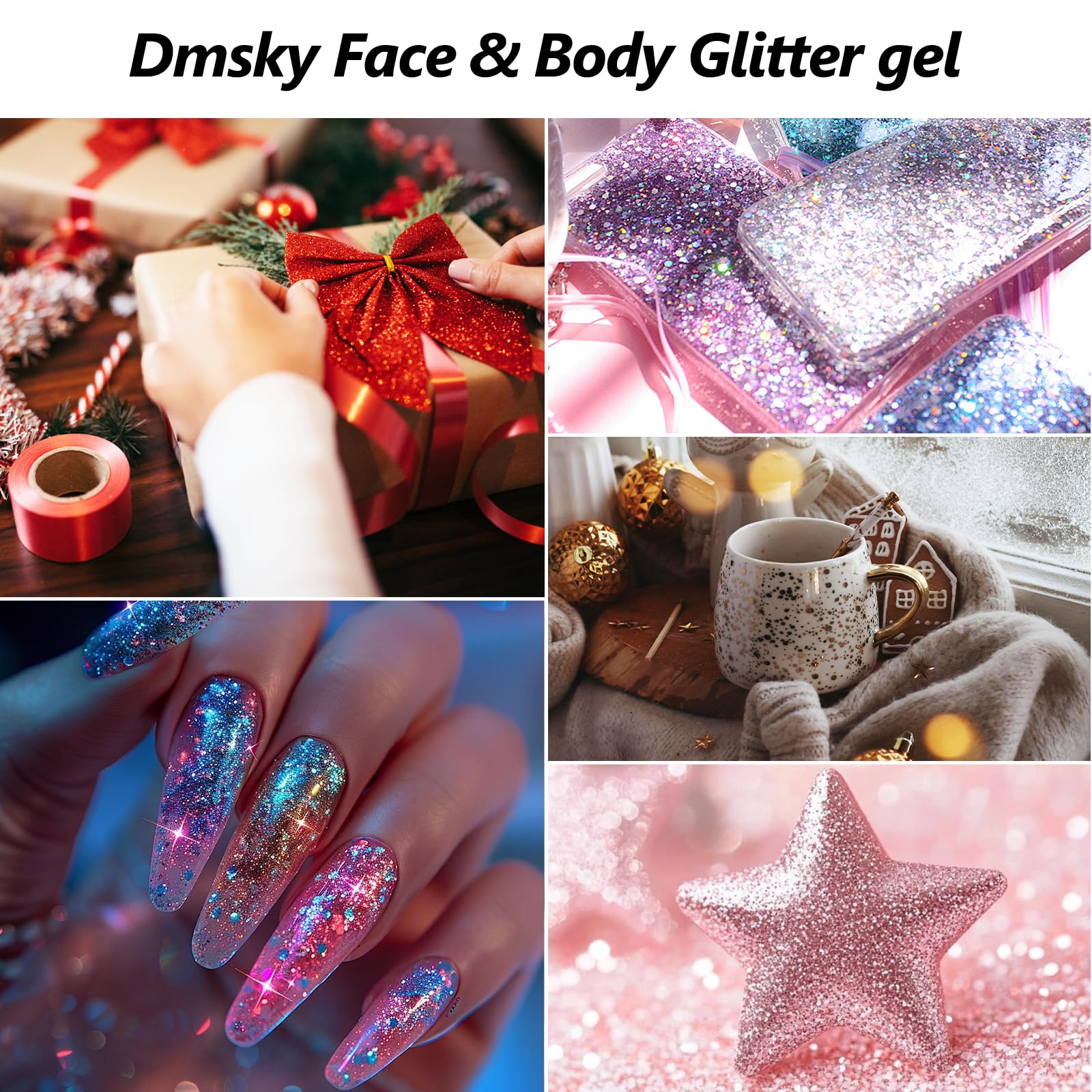 Dmsky nails shimmer with radiant color and gloss.