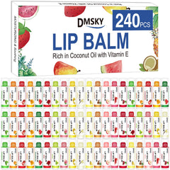 DMSKY lip balm 240-pack offers bulk hydration for daily use.