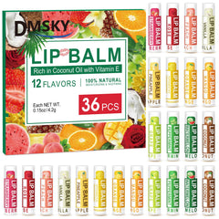 DMSKY lip balm assorted flavors pack for daily moisture and soft lips.