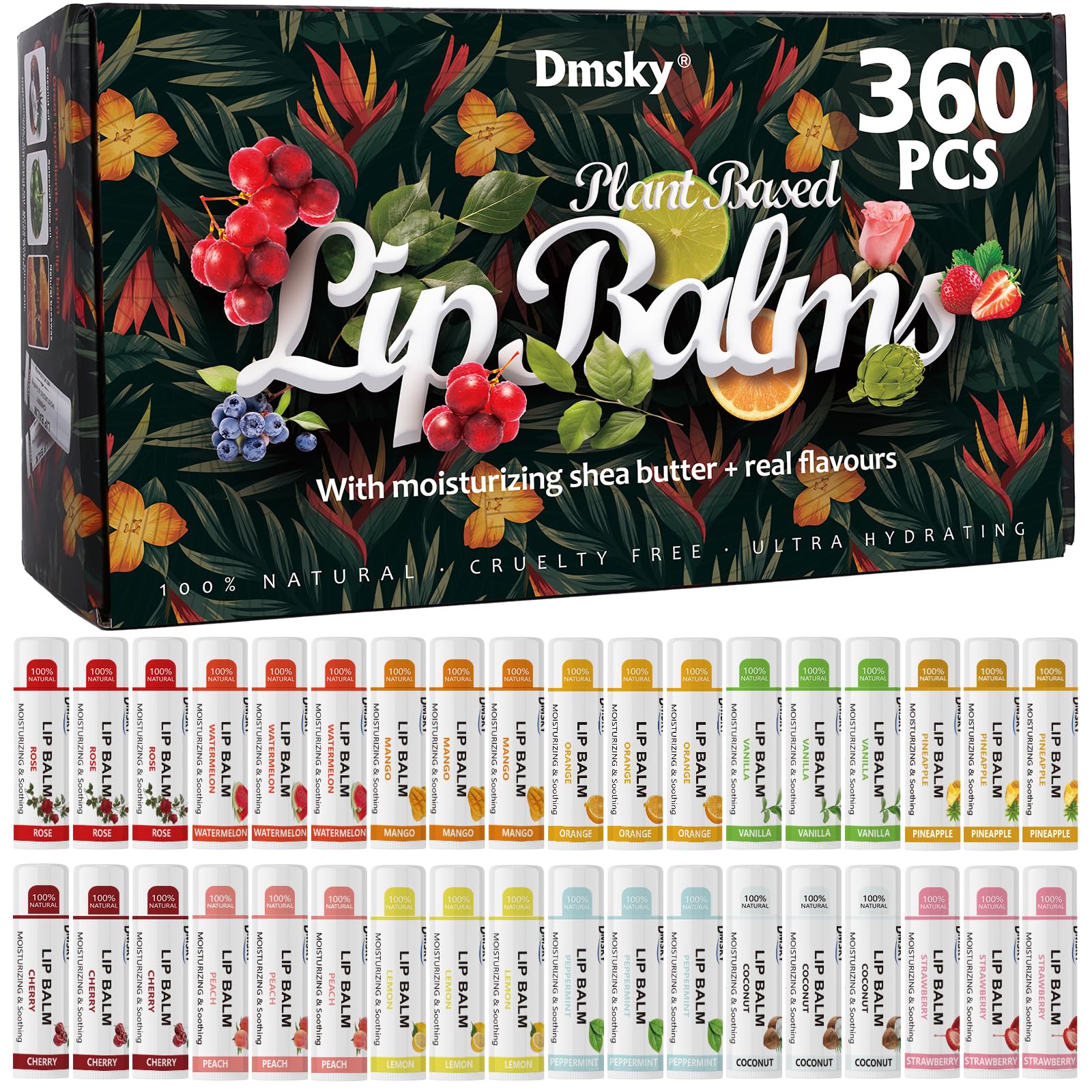 Dmsky lip balm bulk cherry flavor provides lasting moisture for daily lips.