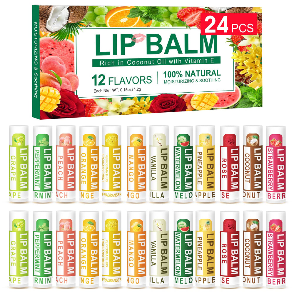 DMSKY lip balm bulk 24 tubes for all-day moisture and easy sharing.