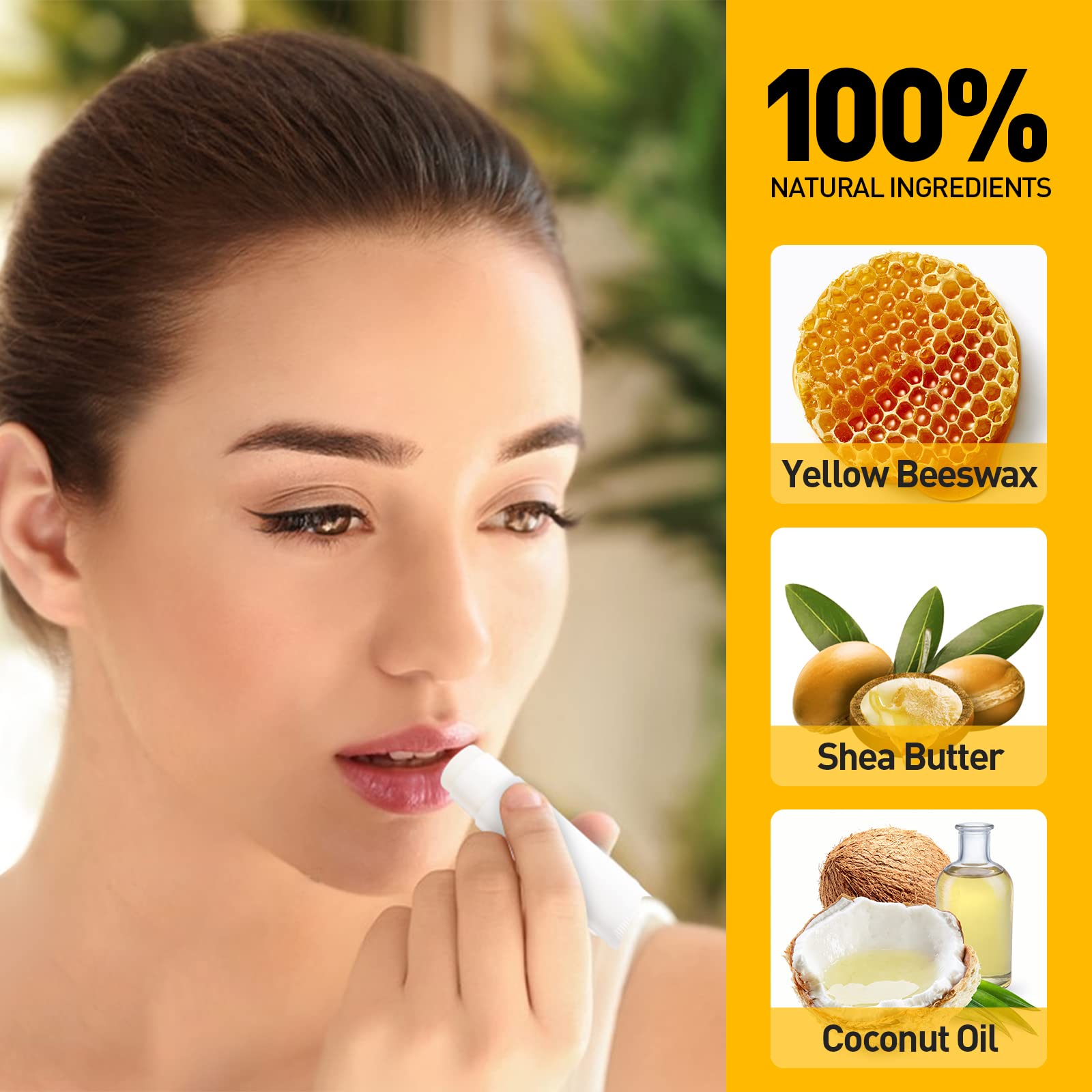 DMSKY lip balm coconut flavor nourishes with natural oils and Vitamin E