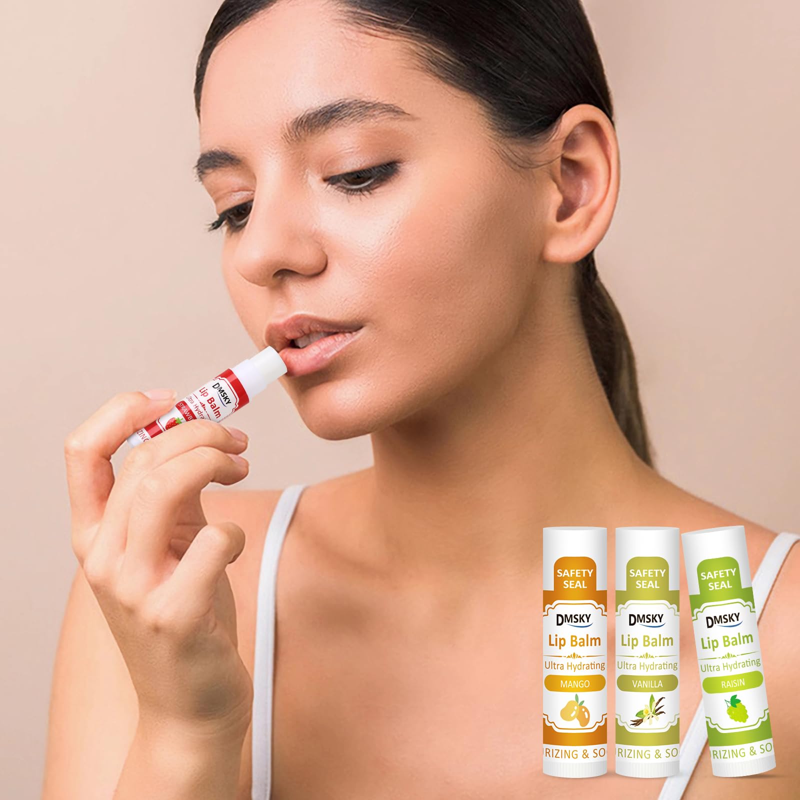 DMSKY rose flavor lip balm offers floral note and smooth lips