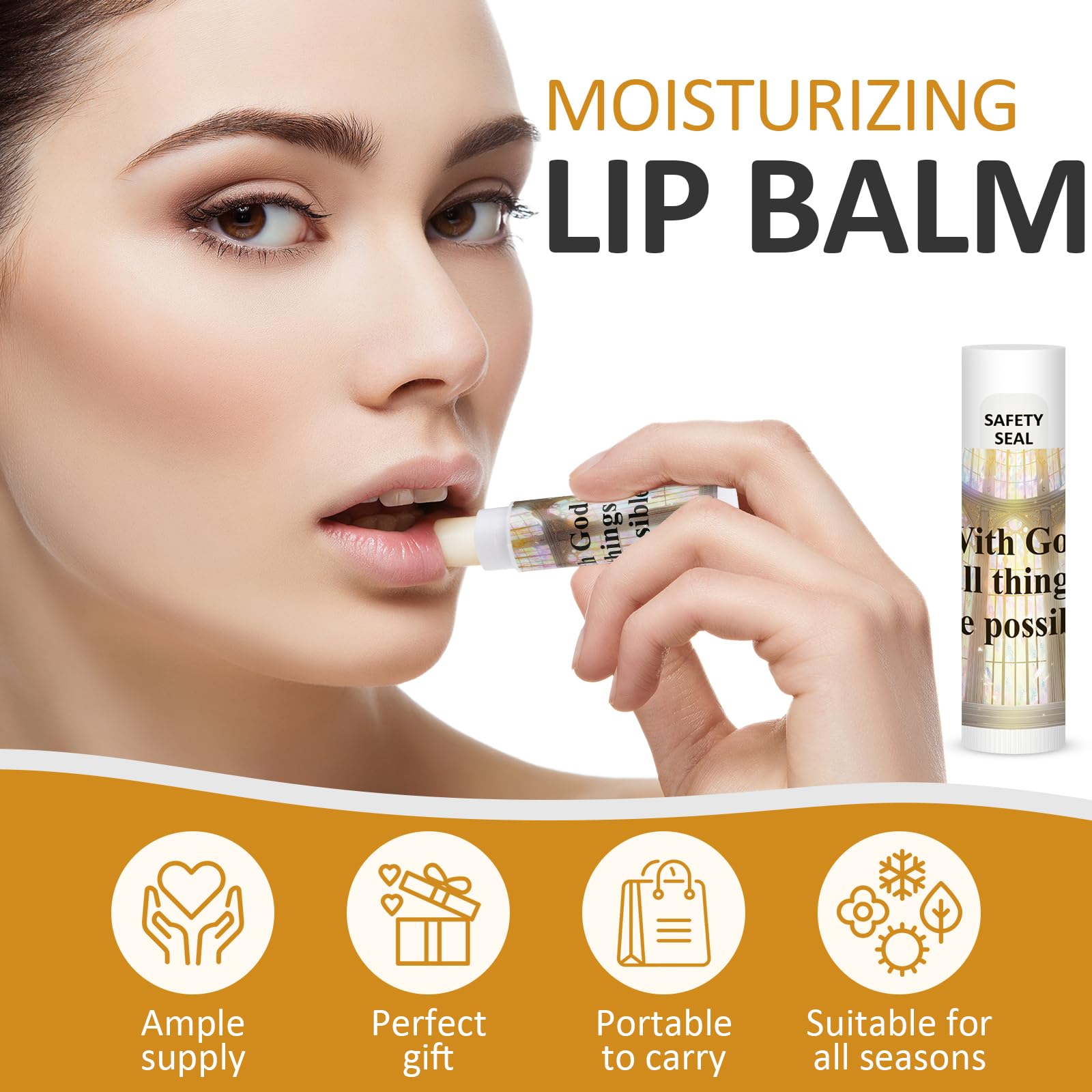 DMSKY natural lip balm with beeswax coconut oil vitamin E