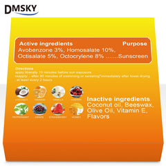 DMSKY SPF30 lip balm bulk eight flavors pack highlighting variety for every outing.