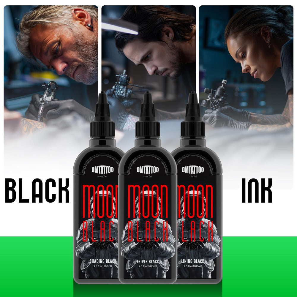 DMTATTOO Lining Black packaging sealed preserves ink quality during storage and travel.