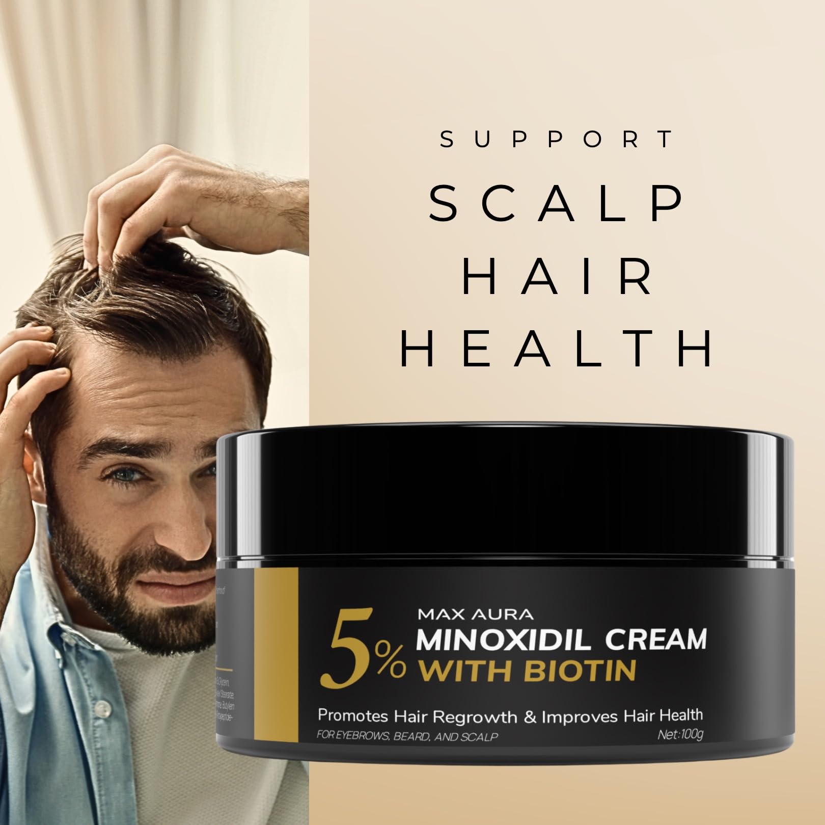DNKTNK MAX AURA target thinning hairline area before use