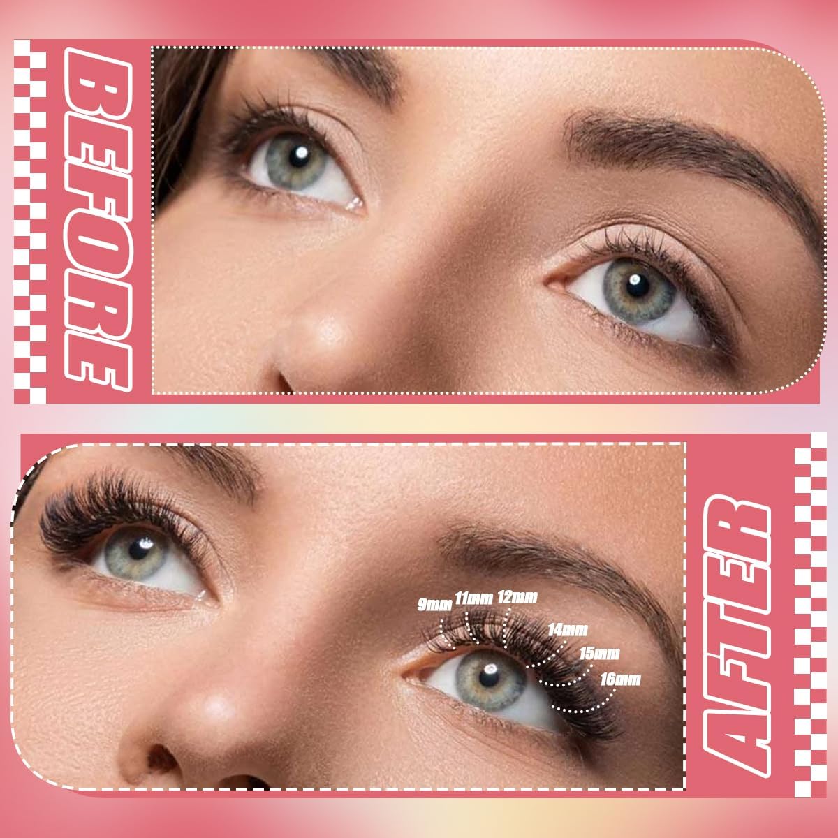 DNSGOOR curved tweezers for precise lash placement.