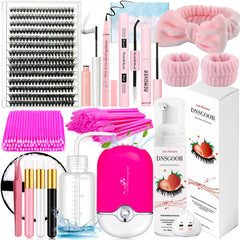DNSGOOR DIY lash kit lashes 280 pcs for natural cluster application