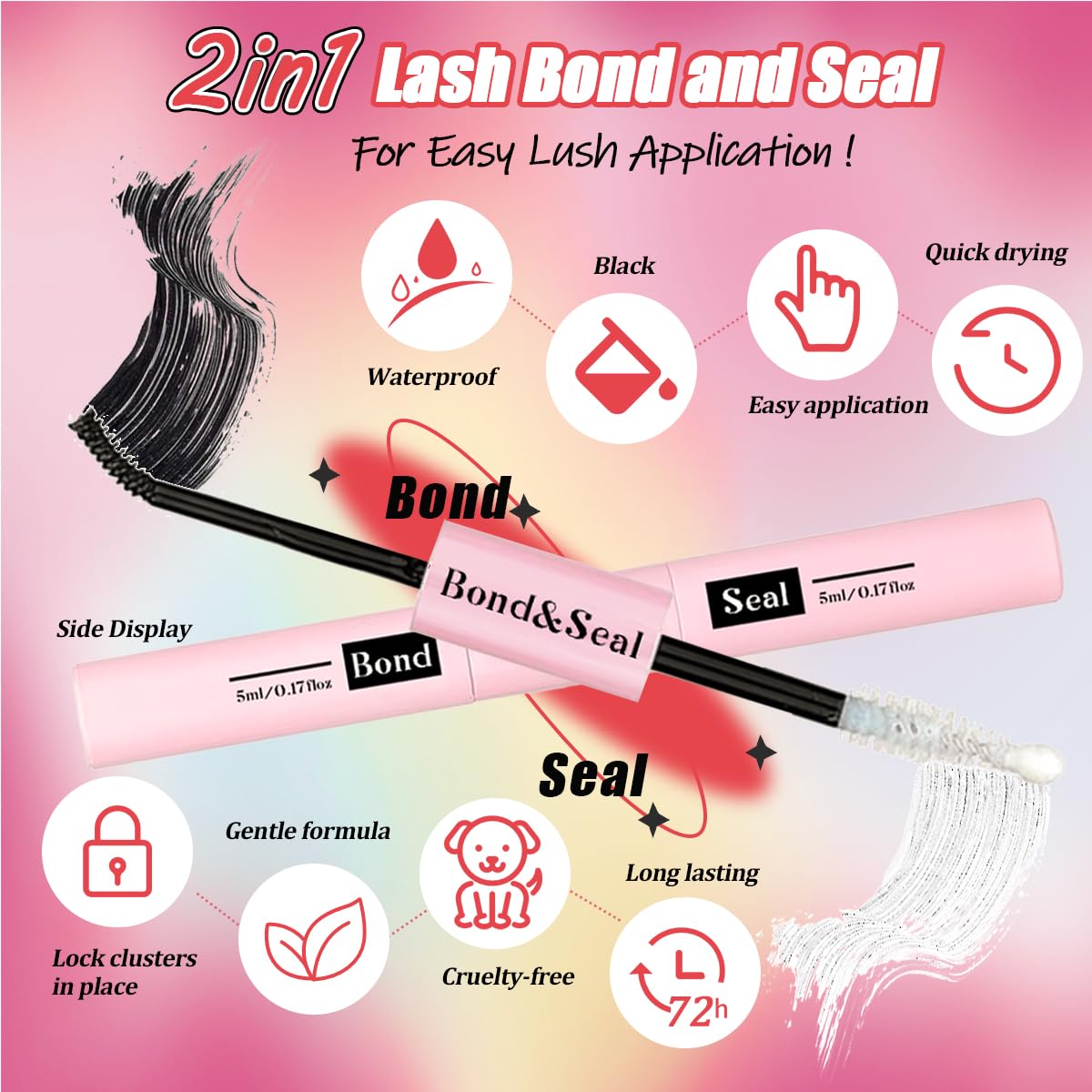 DNSGOOR black mascara to blend with natural lashes