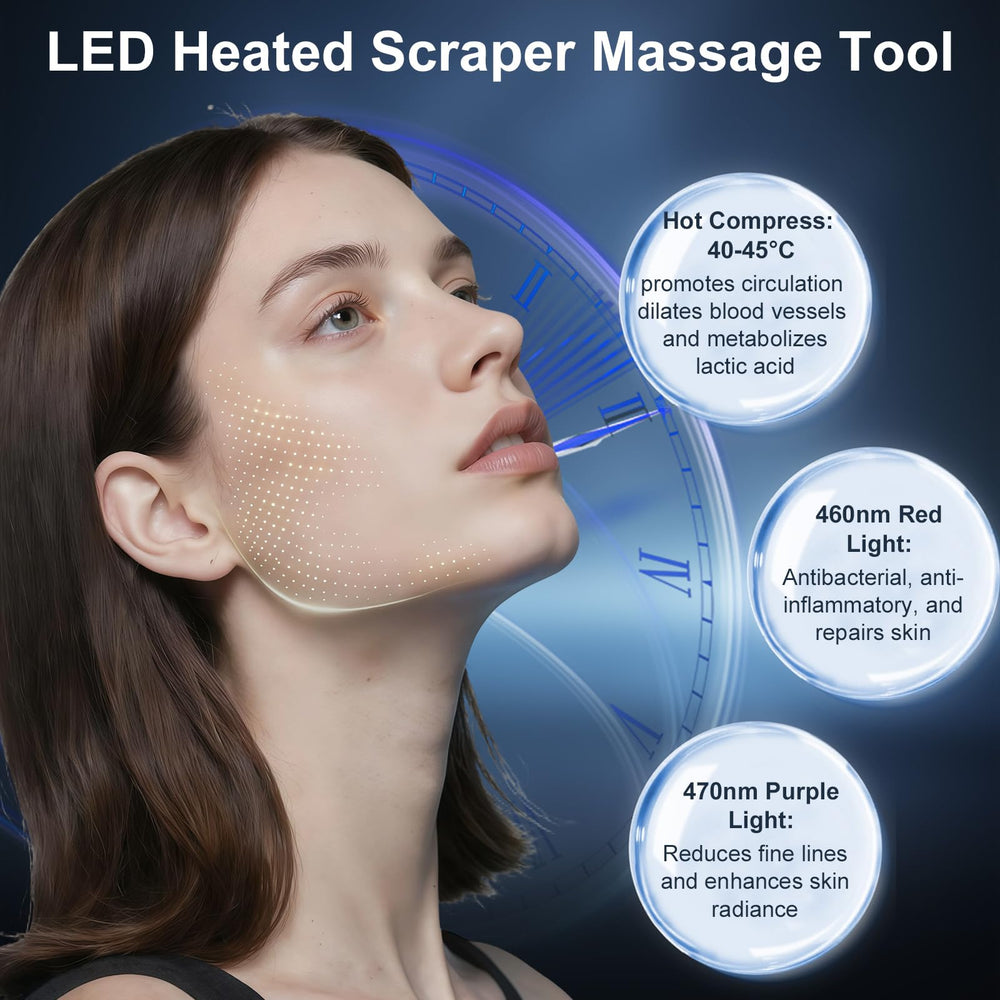 DOCEPERT heated muscle scraper ergonomic grip close-up for comfortable handling