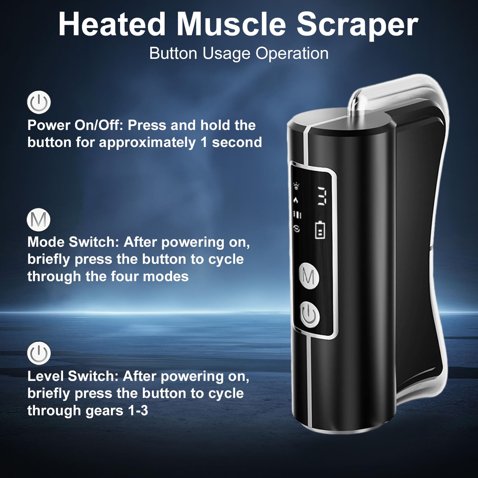 DOCEPERT heated muscle scraper compact travel case ready for on-the-go relief