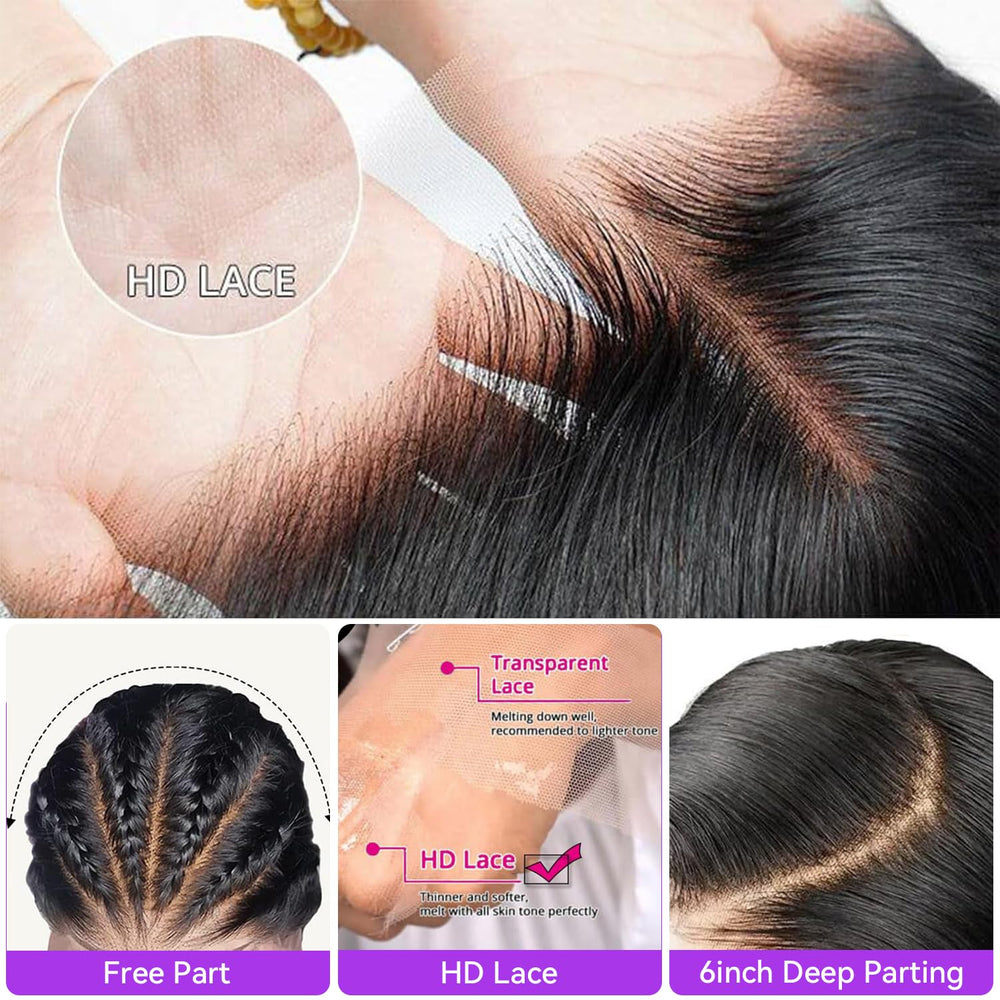 Dochuman pre-plucked lace-front wig enables easy styling and reduced knot visibility
