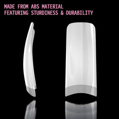 Dockapa coffin design false nails in natural color for elegant results