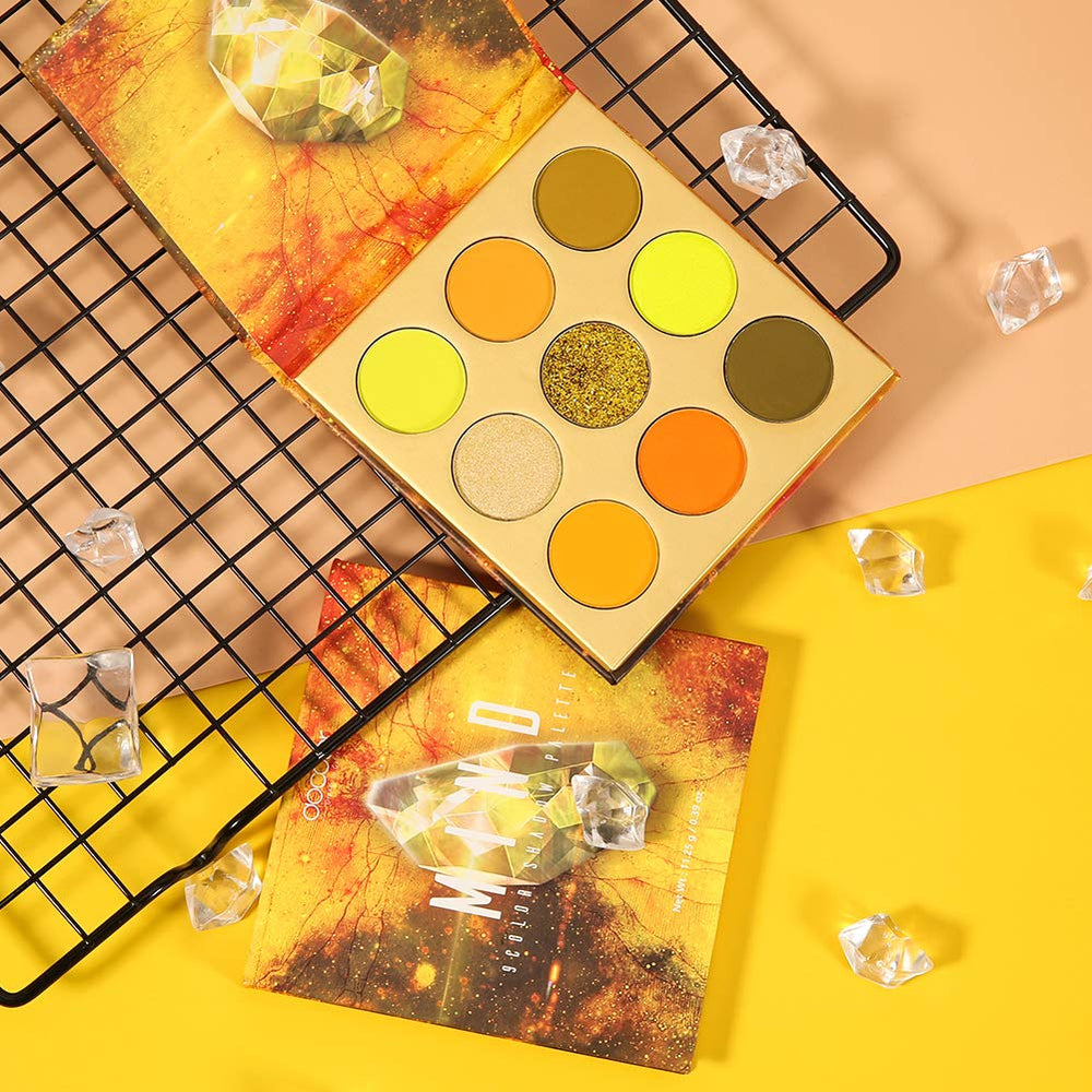 Waterproof, long-wear performance of Docolor yellow palette on lids