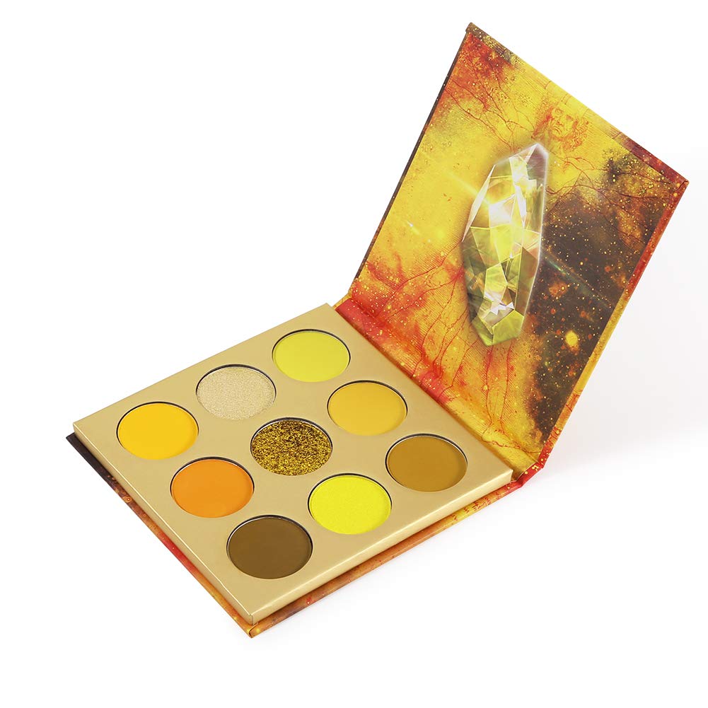 Docolor 9Colors Yellow Gemstone Palette packaging shown for travel-ready makeup
