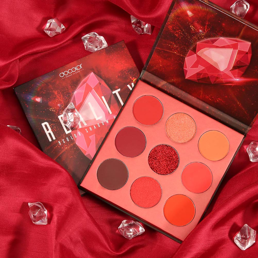 docolor Eyeshadow Palette day-to-night transitions with red tones
