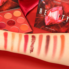 docolor Eyeshadow Palette red metal sequin detail adds glamorous accent