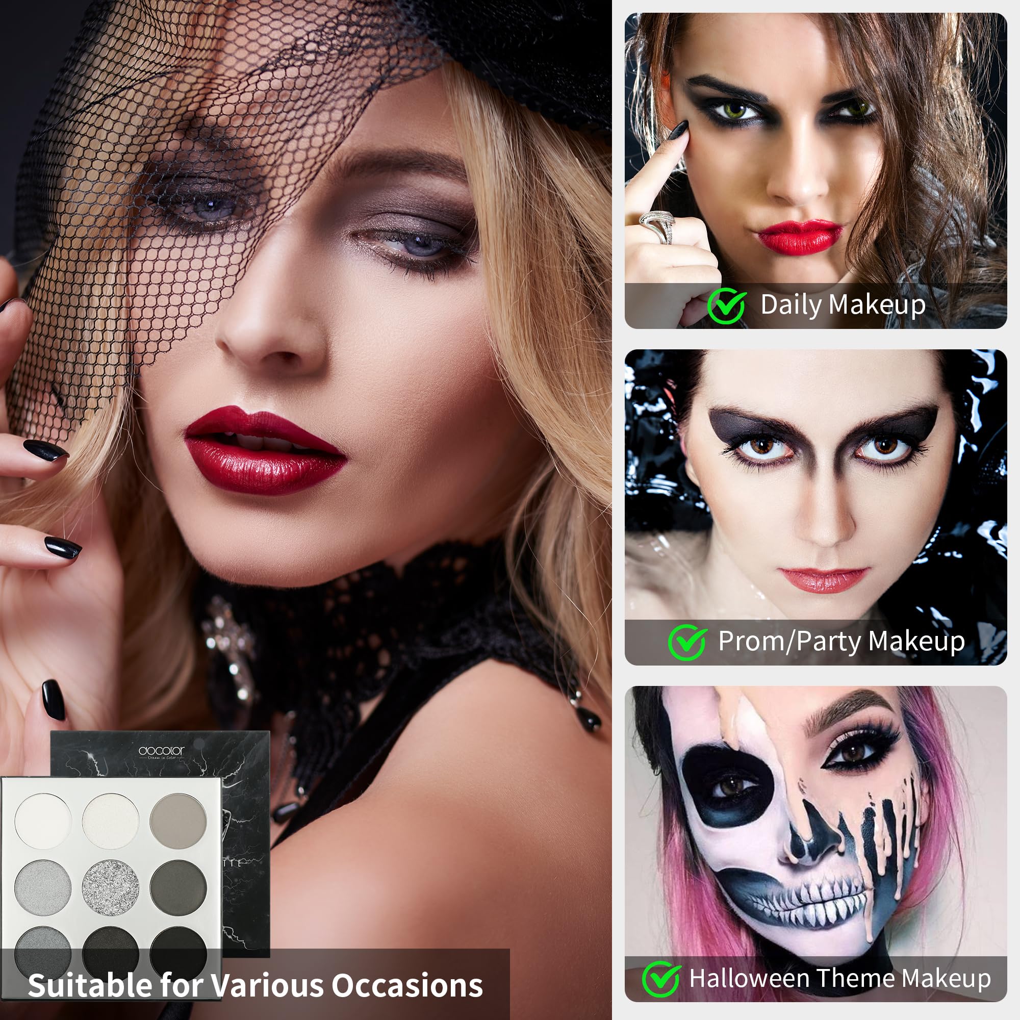 Docolor waterproof formula delivers long-wearing color with minimal touch-ups.