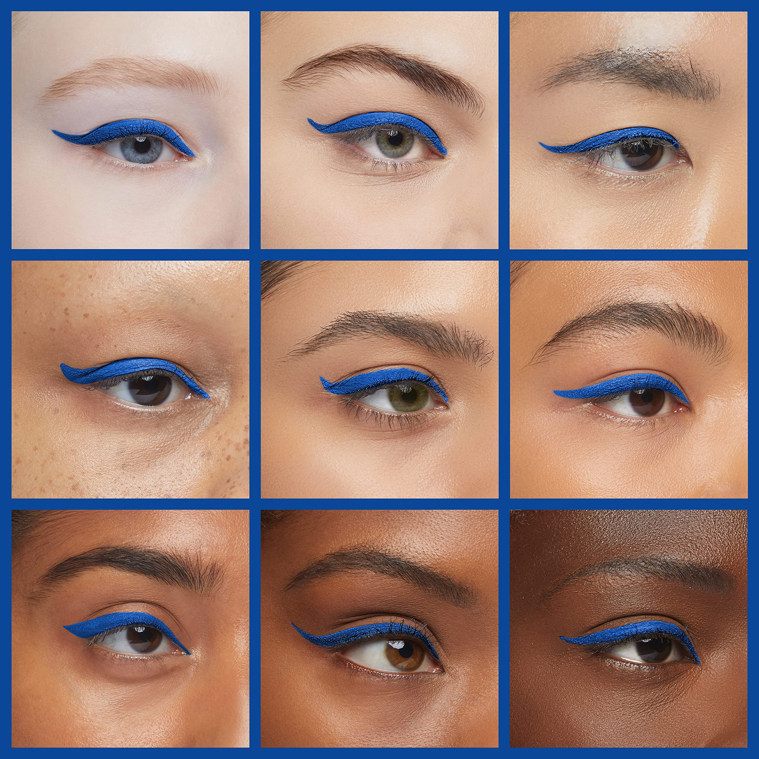 docolor precise-tip blue eyeliner allows controlled line thickness.