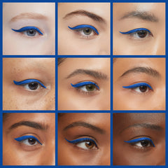 docolor precise-tip blue eyeliner allows controlled line thickness.