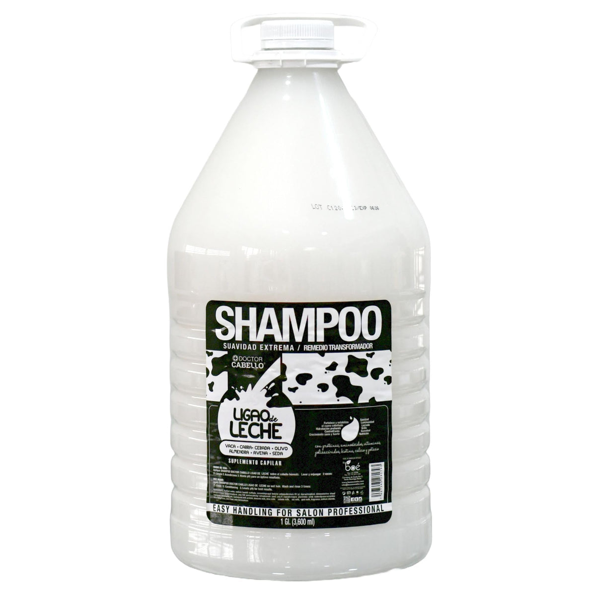 Doctor Cabello Ligao de Leche Shampoo bottle delivering deep hydration for radiant, manageable hair.